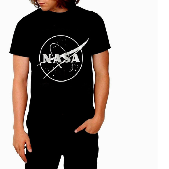 NASA Space Silver Logo Official cotton T-Shirt L NWT - Picture 1 of 3